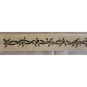 Large Barbed Wire Temporary Tattoos, 15-Pack Long Large, Black